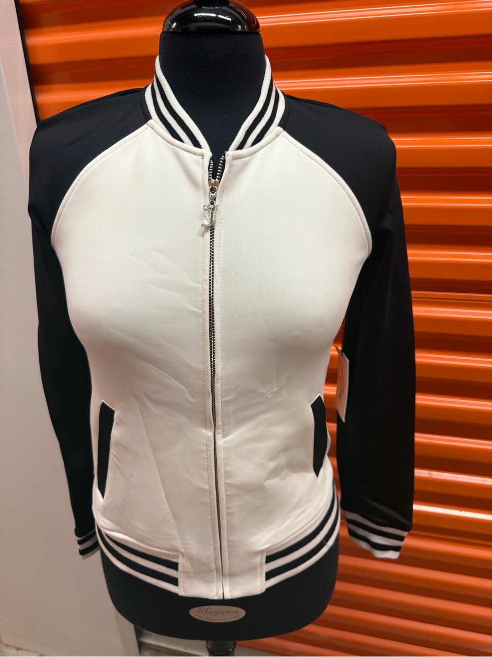 NWT Juicy Couture Women Black and White Track Jacket Jacket Size XS